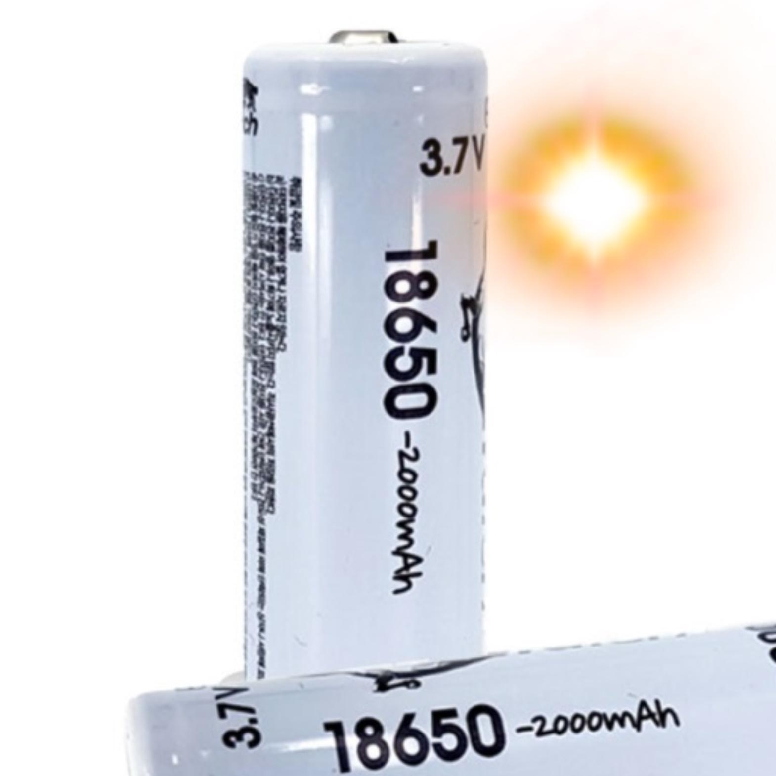 후레쉬 건전지 2000mAh 18650 충전지 3.7v 건전지 랜턴 건전지 - 상품 이미지