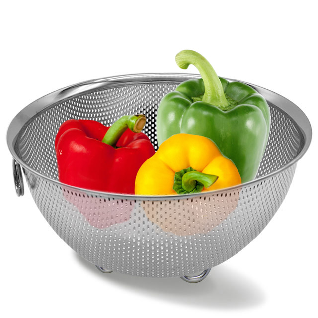 키친아트 스텐채반 스텐 채망 타공 원형 바구니 소