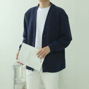 남자가디건 오버핏 브이넥 빅사이즈 커플가디건 착용 후기 | 사이즈/핏 총정리 - 상품 이미지 3