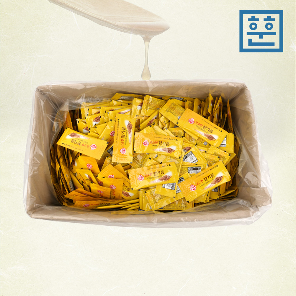 오뚜기 일회용 고소한 참기름 4.5ml 1000개 1박스 - 메인 이미지