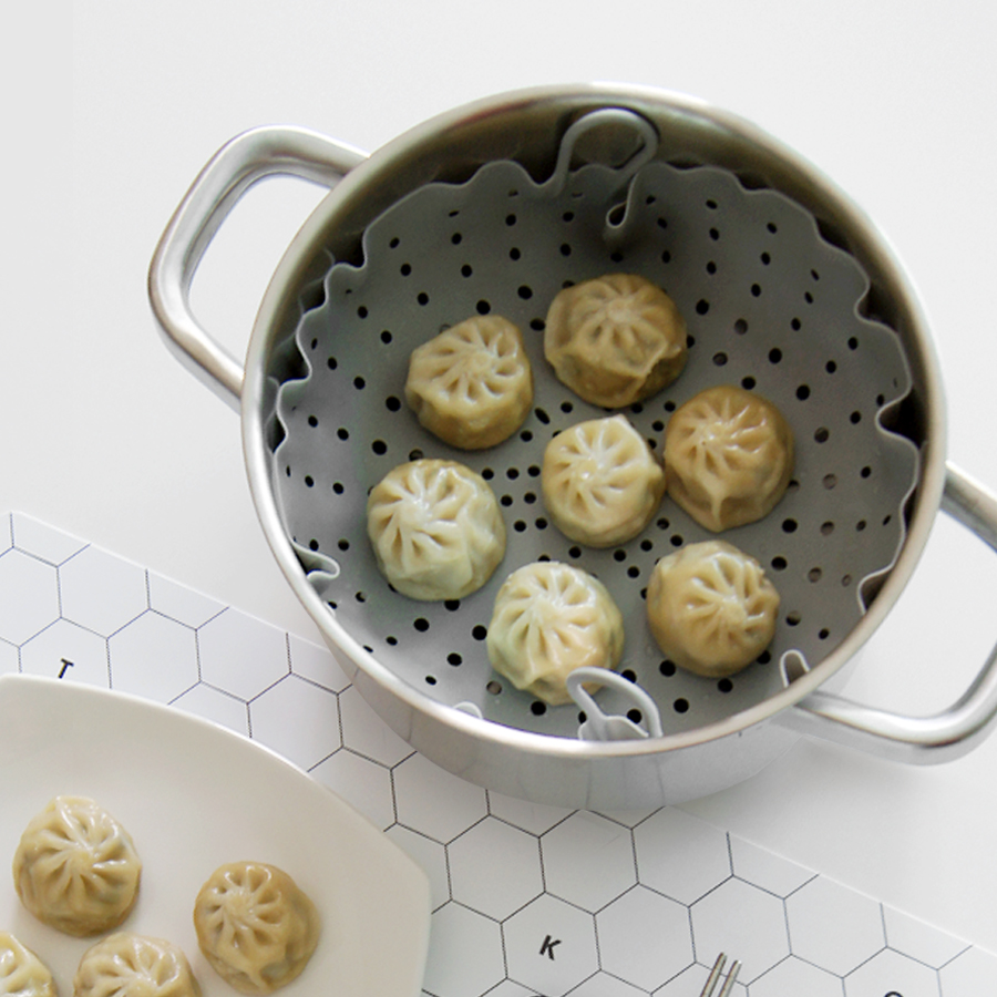 국내산 말랑그레이 탄성좋은 실리콘 찜기 1개+1개