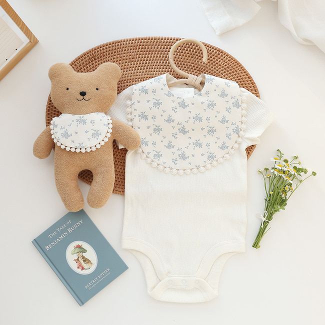 플로라 아기 턱받이 만들기 키트 태교바느질 DIY