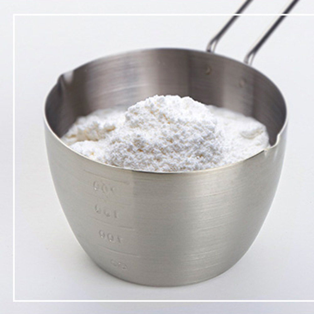 국산 눈금 스텐계량컵 이유식 쌀 라면물 커피 카페 핸들 계량컵 200ml - 상세 이미지 4