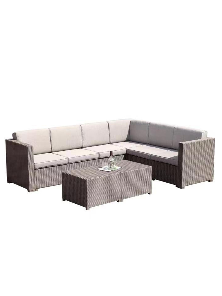 플러피 6인용 코너형 야외쇼파 테이블 세트