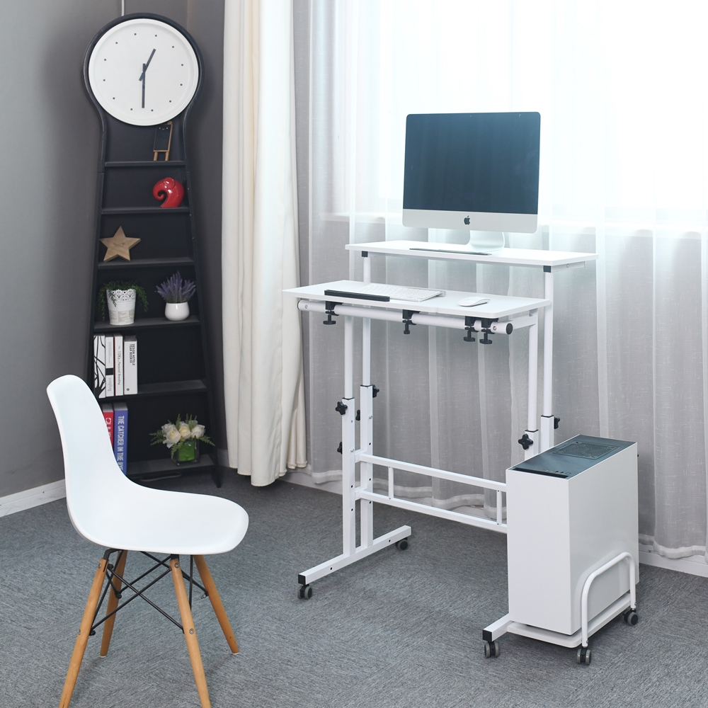 높이조절 스탠딩 책상 테이블 모션 데스크 높낮이조절 키다리 높은 60x60