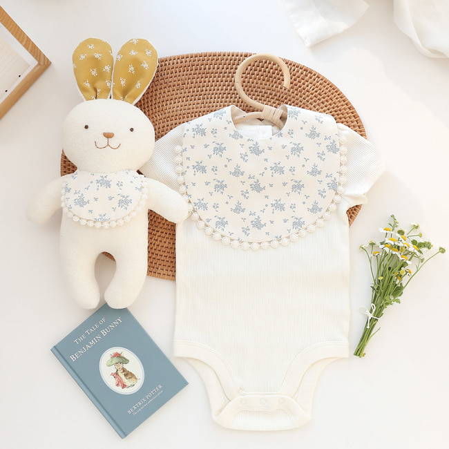 플로라 아기 턱받이 만들기 키트 태교바느질 DIY