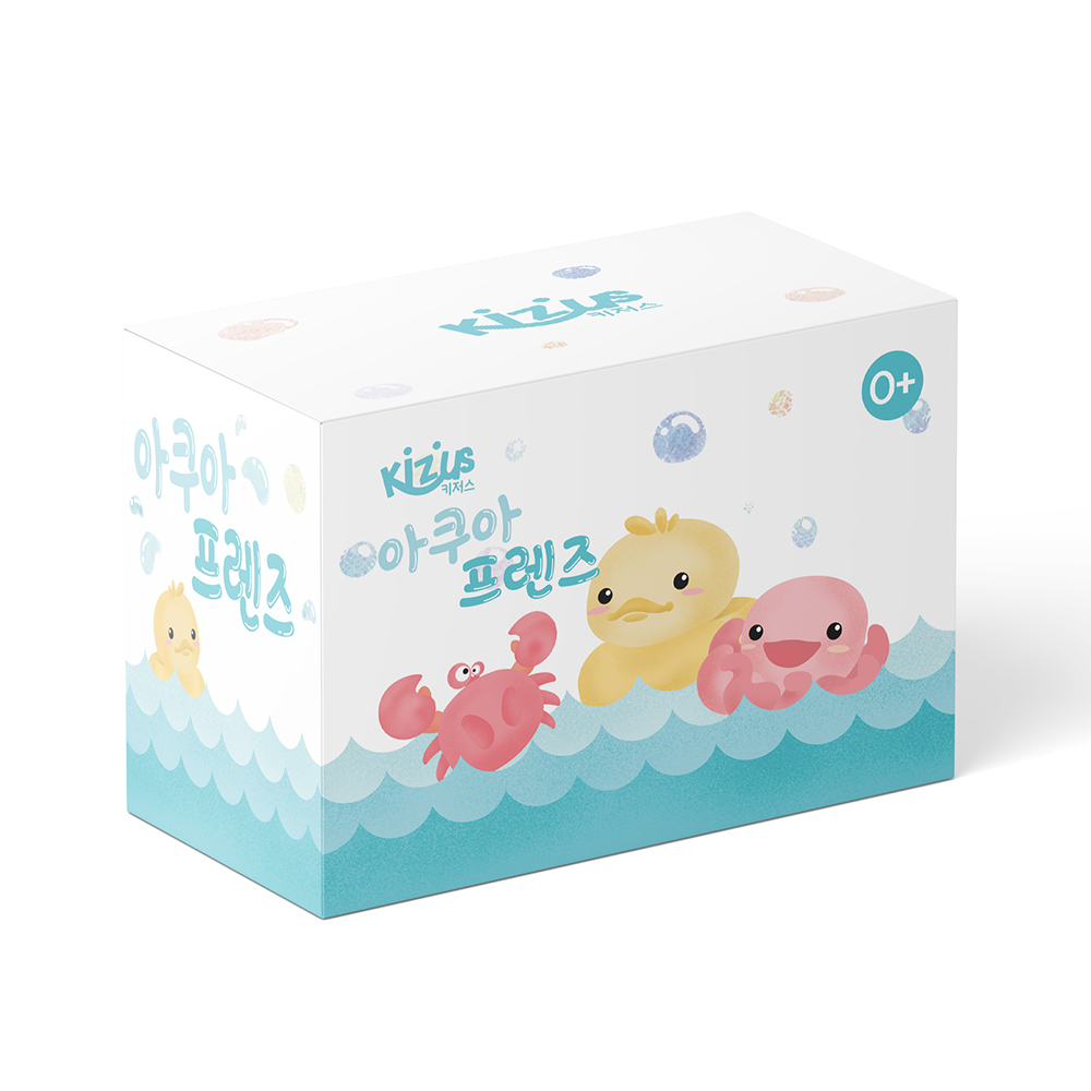 키저스 아쿠아프렌즈 6종세트 아기 목욕 욕조 물놀이 장난감 유아 오감 목욕놀이 물총 놀이