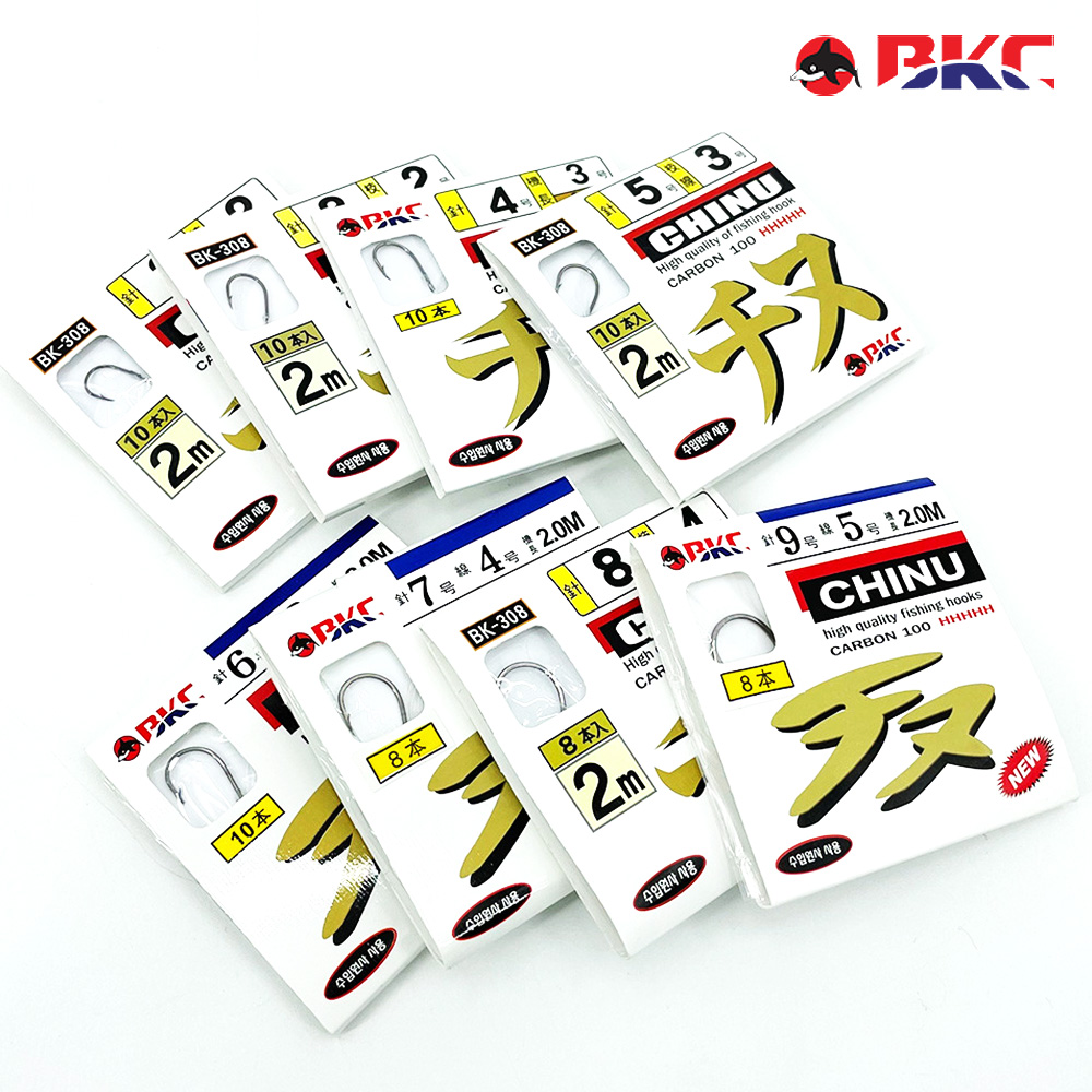 지누바늘 카드 원투 카본 감성돔묶음바늘 채비 2M BK-308 - 상세 이미지 2