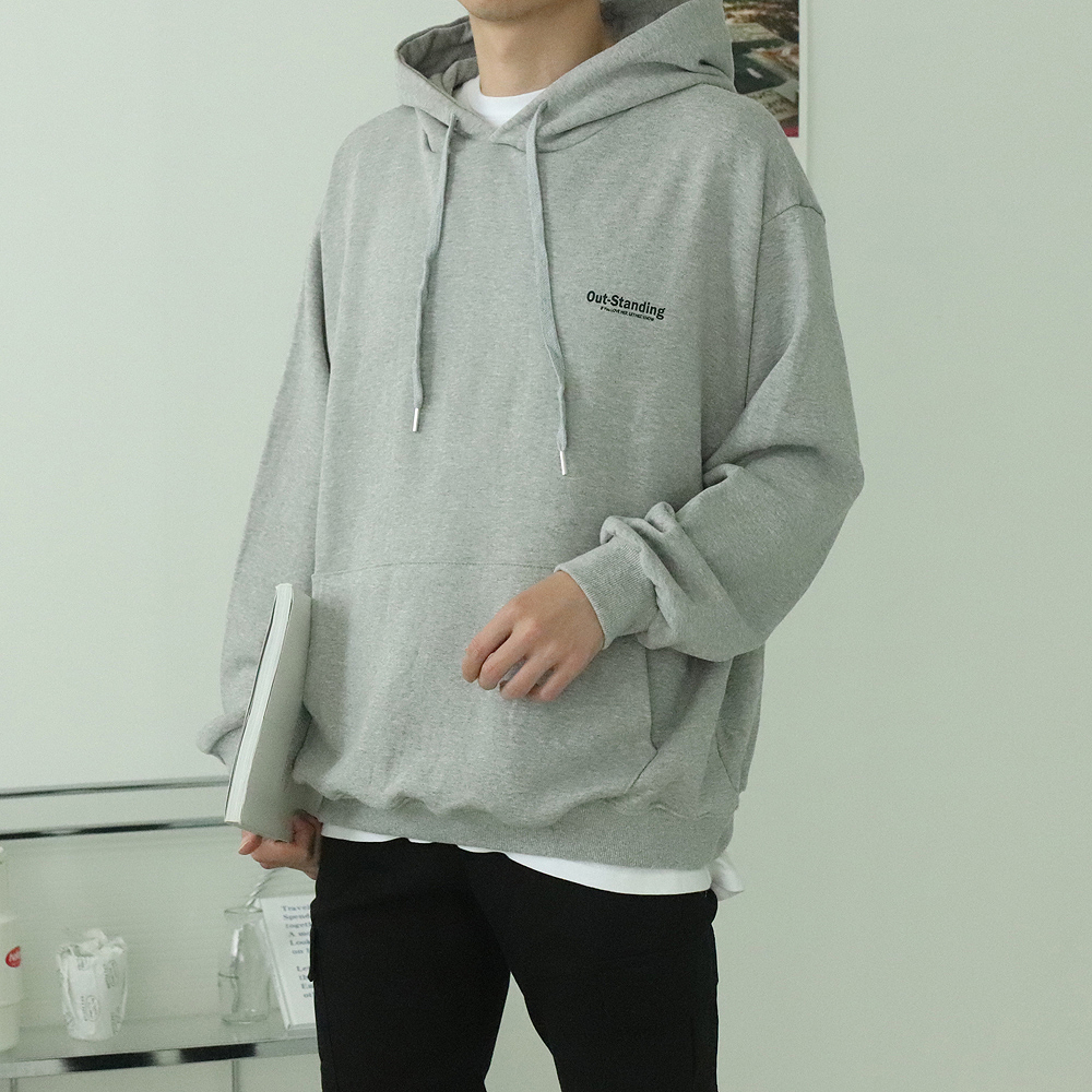 남자후드티 아웃스탠딩 남성오버핏후드티 빅사이즈 커플맨투맨 - 상세 이미지 4