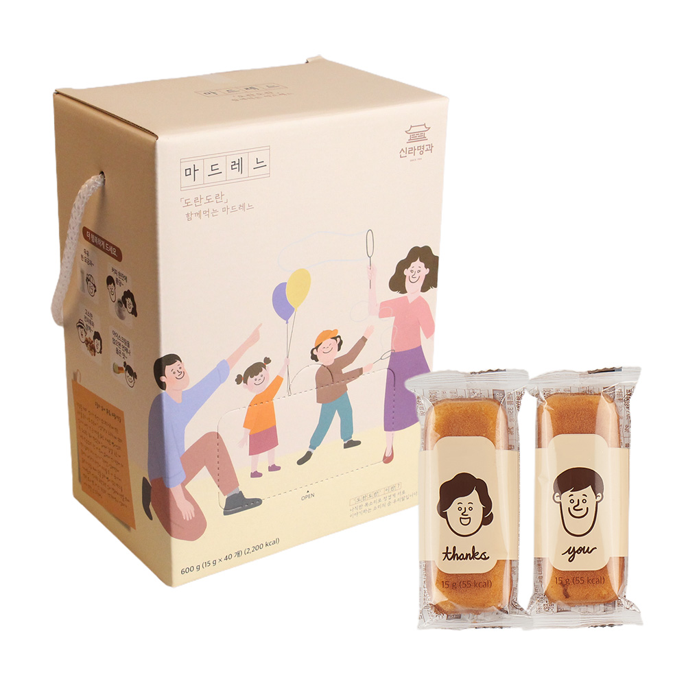 신라명과 도란도란 마드레느 (40개입) 선물용쇼핑백