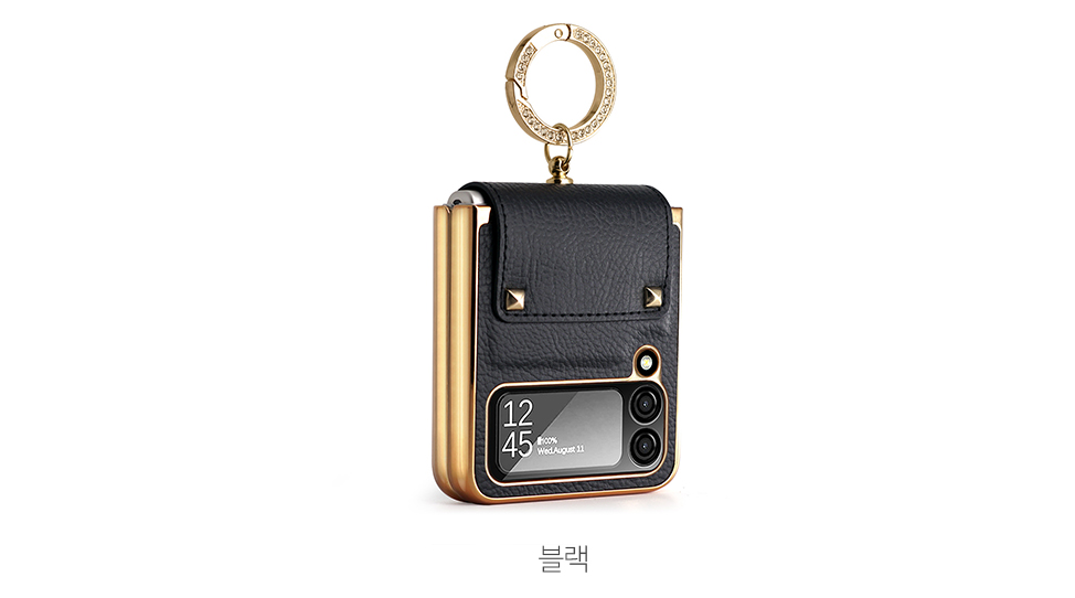 갤럭시 Z플립4 케이스 힌지보호 풀커버 가죽 지플립4 - 상세 이미지 2