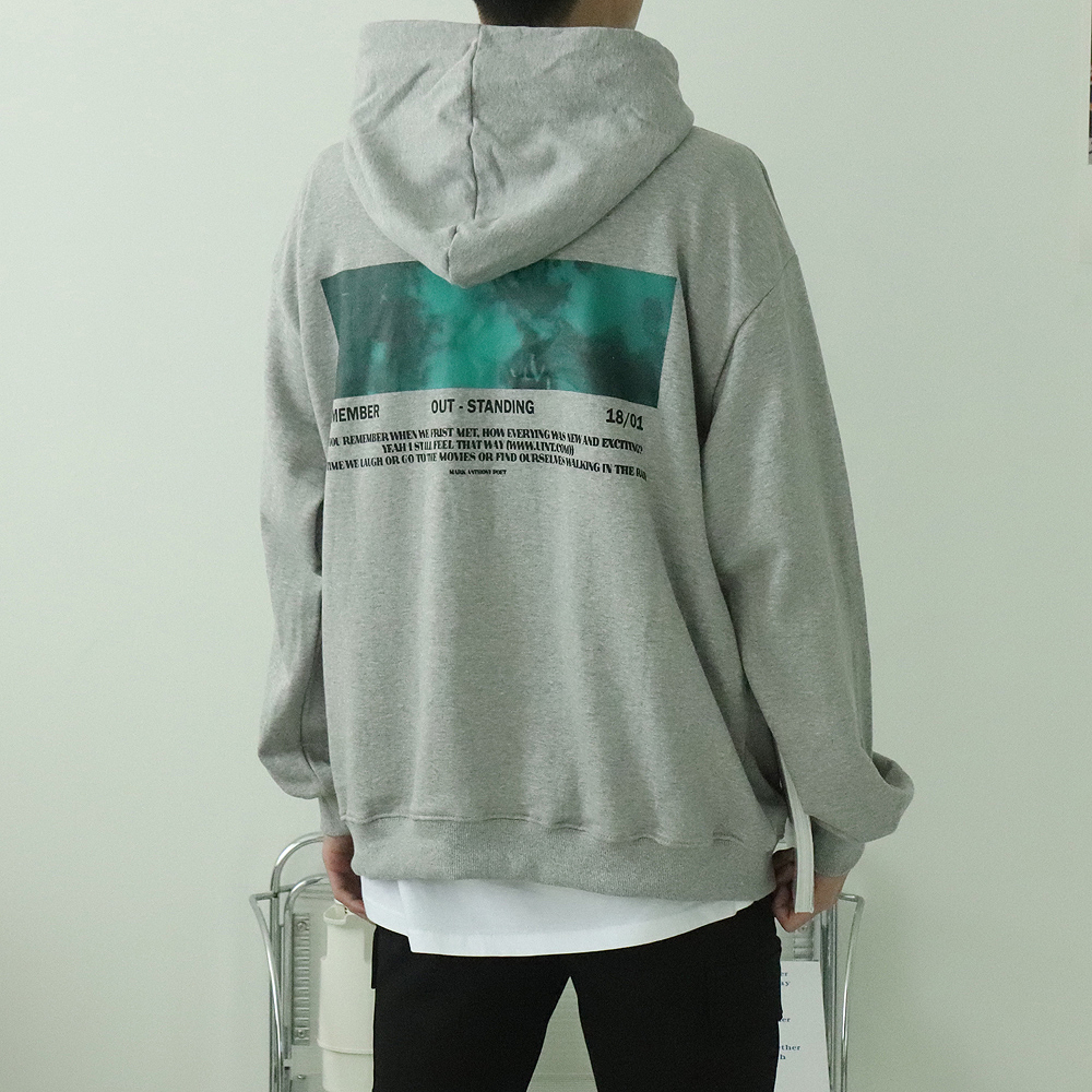 남자후드티 아웃스탠딩 남성오버핏후드티 빅사이즈 커플맨투맨