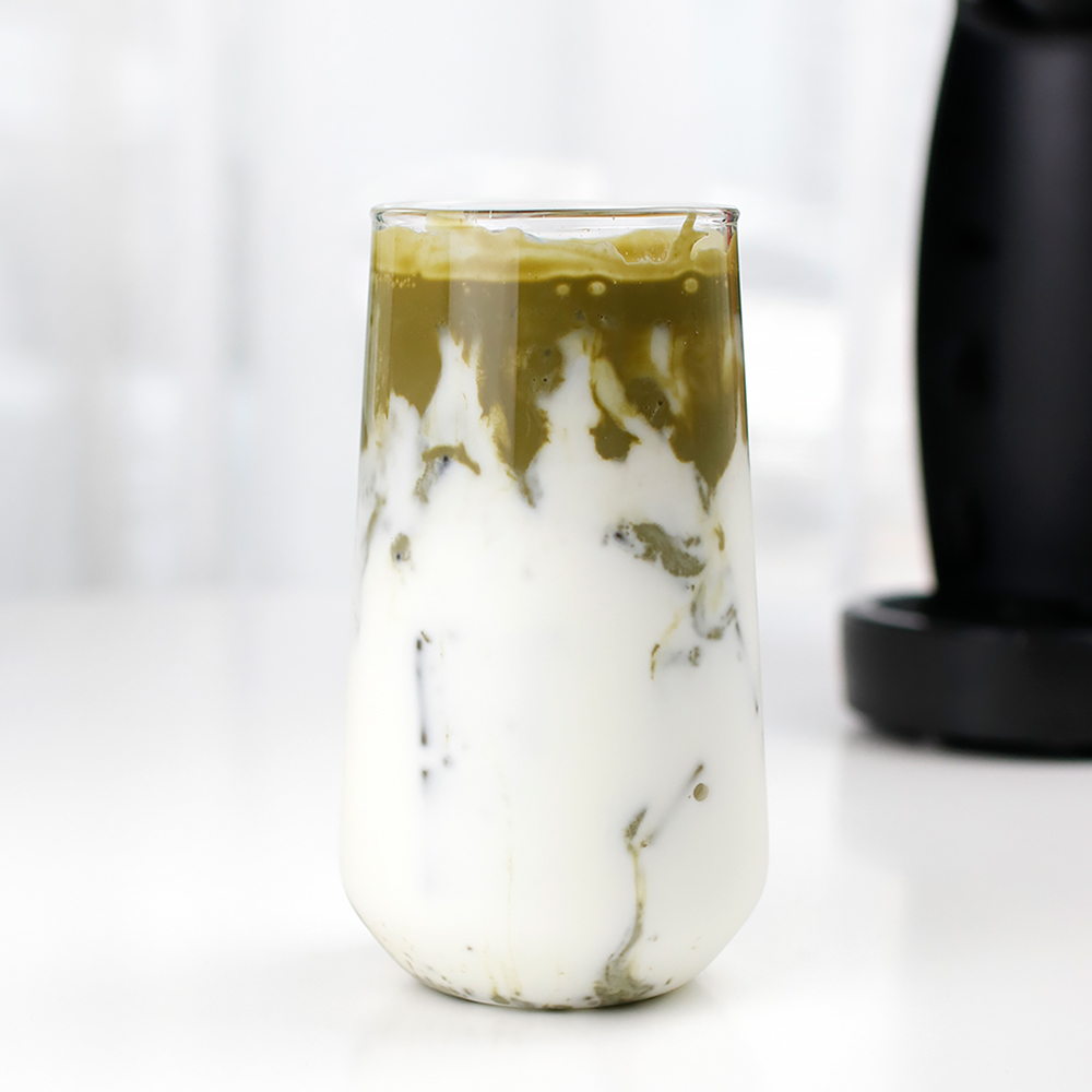 내열유리 홈카페 유리컵 470ml, 1개, 칼립소무지(CTU-10-1)