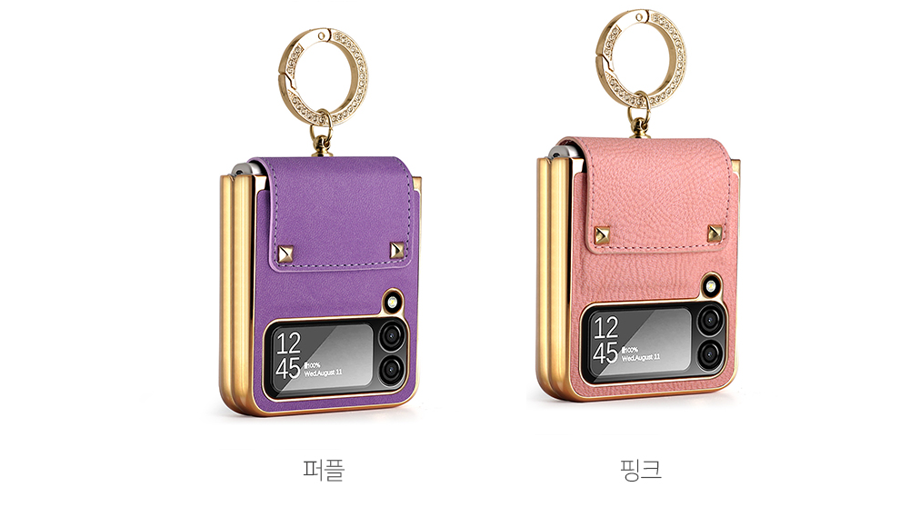 갤럭시 Z플립4 케이스 힌지보호 풀커버 가죽 지플립4 - 상세 이미지 3