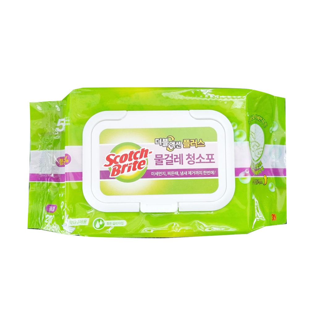 3M 물걸레 청소포 스카치브라이트 더블액션 청소용물티슈 엠보싱 청소용품 표준형