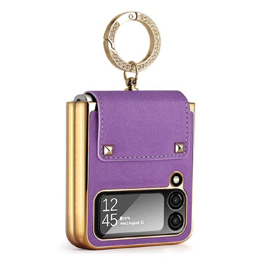 갤럭시 Z플립4 케이스 힌지보호 풀커버 가죽 지플립4 - 상품 이미지