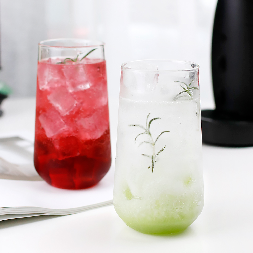 내열유리 홈카페 카페머그 유리컵세트 470ml, 4개, 칼립소무지(CTU-10-1)