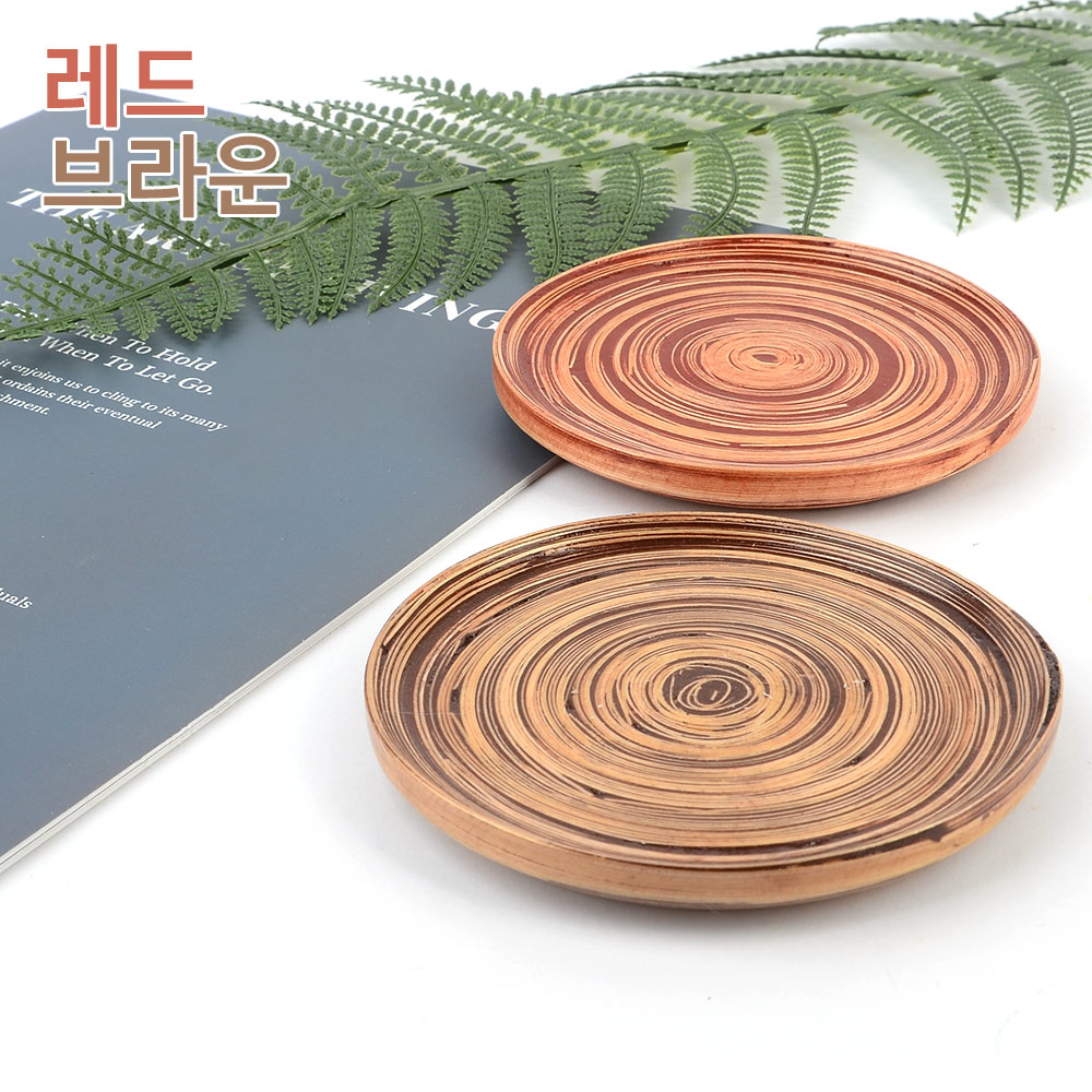 원목 티 코스터 나무 우드 컵받침 커피잔 티 차 받침 - 상세 이미지 3