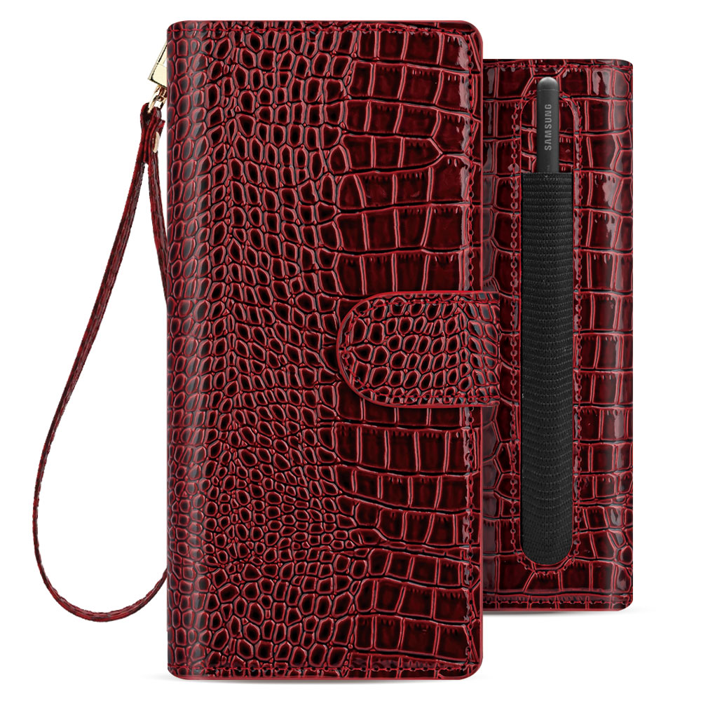 갤럭시 Z폴드4 오트 지갑형 스트랩 S펜 수납 다이어리 브라운 - 상세 이미지 3