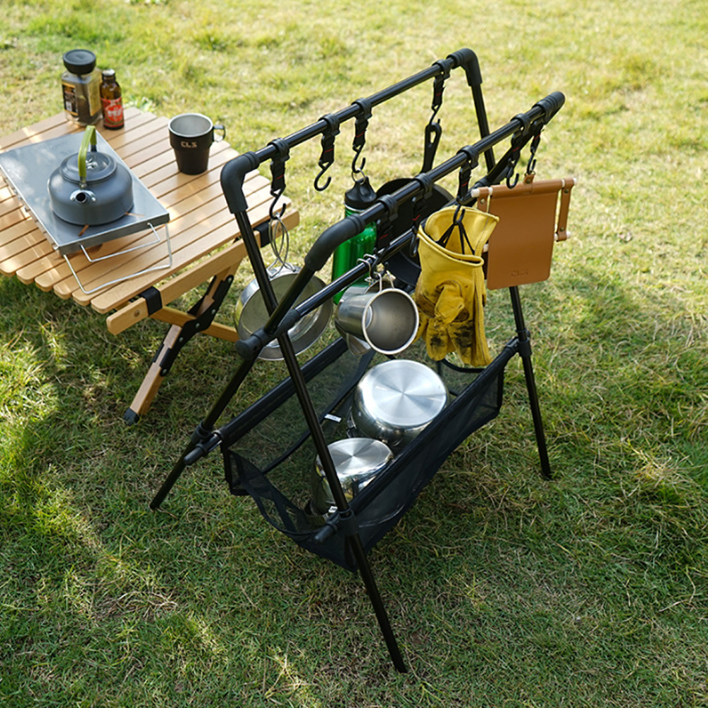 모아이캠핑 더블 인디언행어 행거 수납걸이 거치대