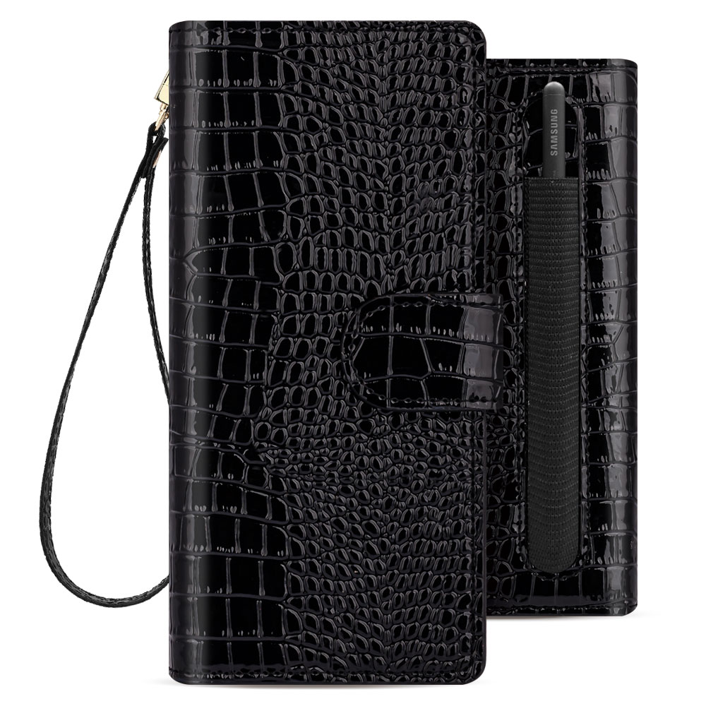 갤럭시 Z폴드4 오트 지갑형 스트랩 S펜 수납 다이어리 브라운 - 상세 이미지 2