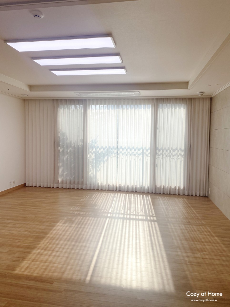 [코지앳홈] 맞춤제작 린넨스타일 화이트 속커튼