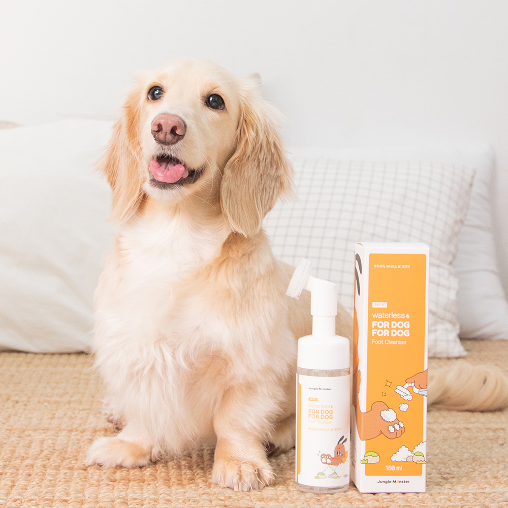 정글몬스터 뽀독뽀독 워터리스 강아지 발 세정제 샴푸 150ml 산책 발바닥 발사탕 - 상세 이미지 4