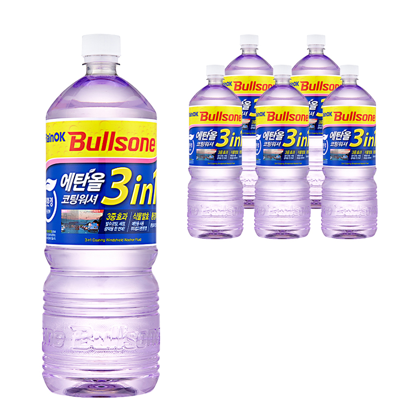 [불스원] 레인OK 에탄올 3in1 코팅 워셔액 1800ml 6개