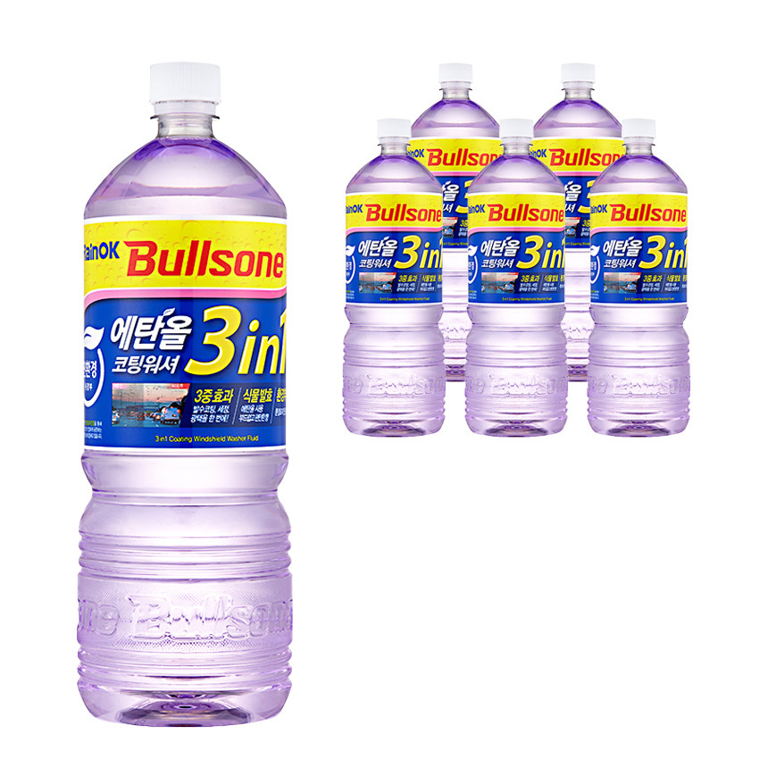 [불스원 레인OK 에탄올 3in1 코팅 워셔액 1800ml 6개 사진 2