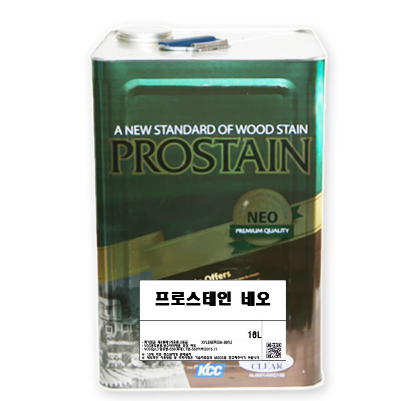 KCC페인트 프로스테인 오일스테인 16L 데크 방부목 페인트 투명(크리어)