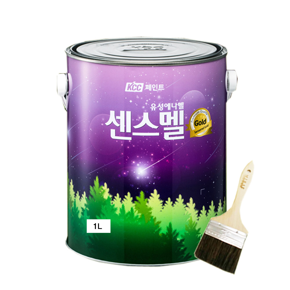 KCC 센스멜골드 에나멜 페인트 1L 유광회색 - 메인 이미지