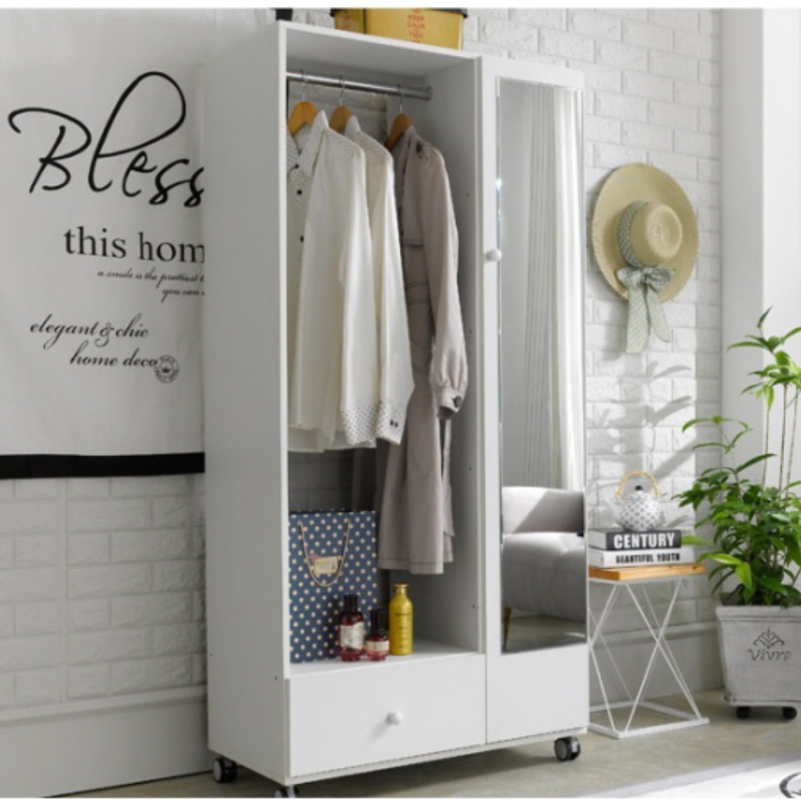 전신 거울행거 트롤리 행거 서랍형행거 바퀴 달린 이동식 이동 소형 미니 서랍장 작은 키큰