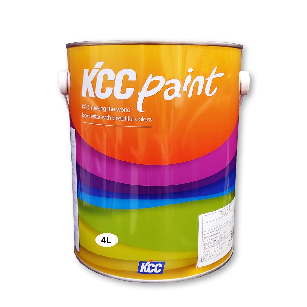 KCC 유크릴 형광 페인트 4L 교통표지 안전표시 오렌지색 제품 이미지