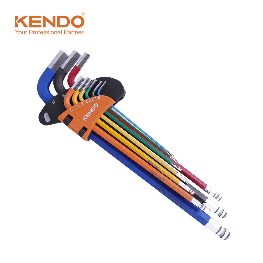 켄도 컬러 육각 볼 렌치 세트 엘 L 스패너 20756 제품 이미지