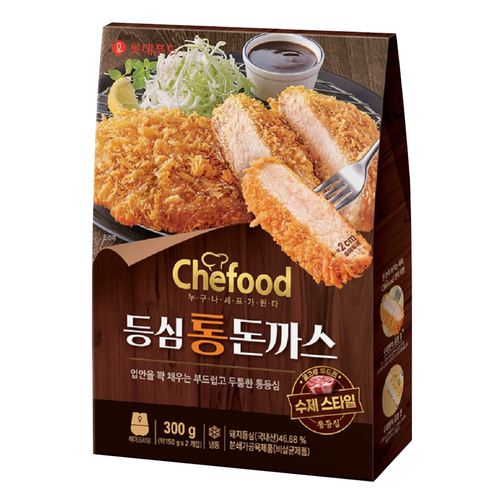 롯데푸드 쉐푸드 등심 통돈까스 300g : 푸드뱅크주식회사