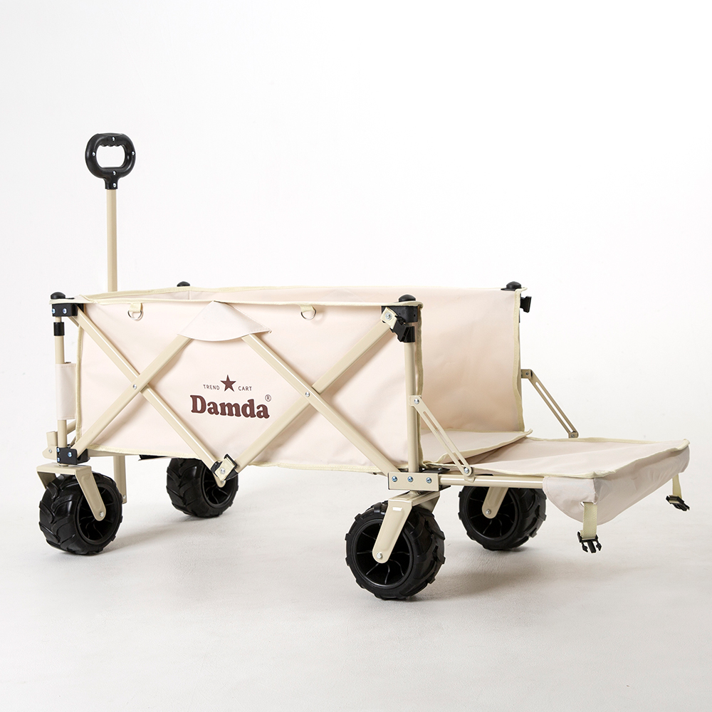 담다 접이식캠핑웨건 대형 아웃도어 캐리어 수레 상판 테이블 광폭 뒷문개방