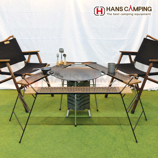 [한스캠핑] 톡테이블(TOK TABLE) - 화로대 테이블,변신 테이블 : 캠핑파파