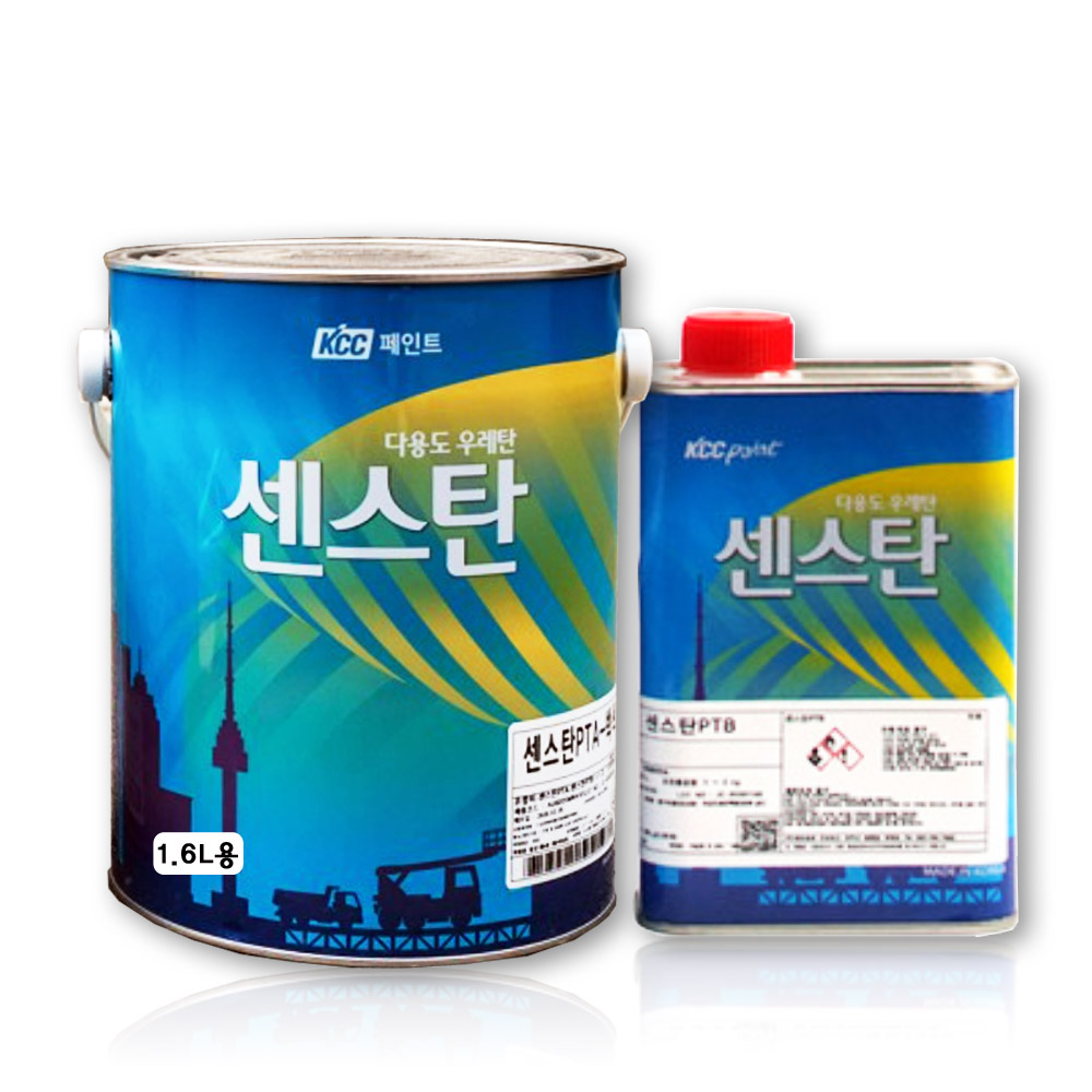 KCC 센스탄 만능우레탄 타일페인트 욕실 세면대 1.6L 백색 - 상품 이미지