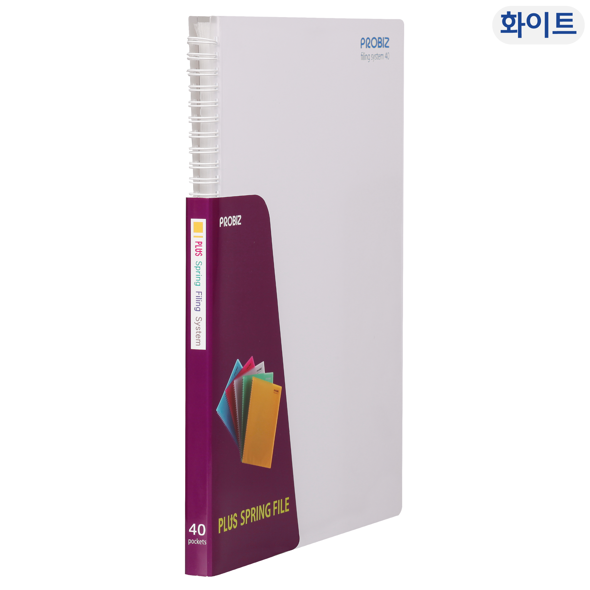 프로비즈 PP 플러스 스프링클리어화일 A4 40매 : 프로비즈화일