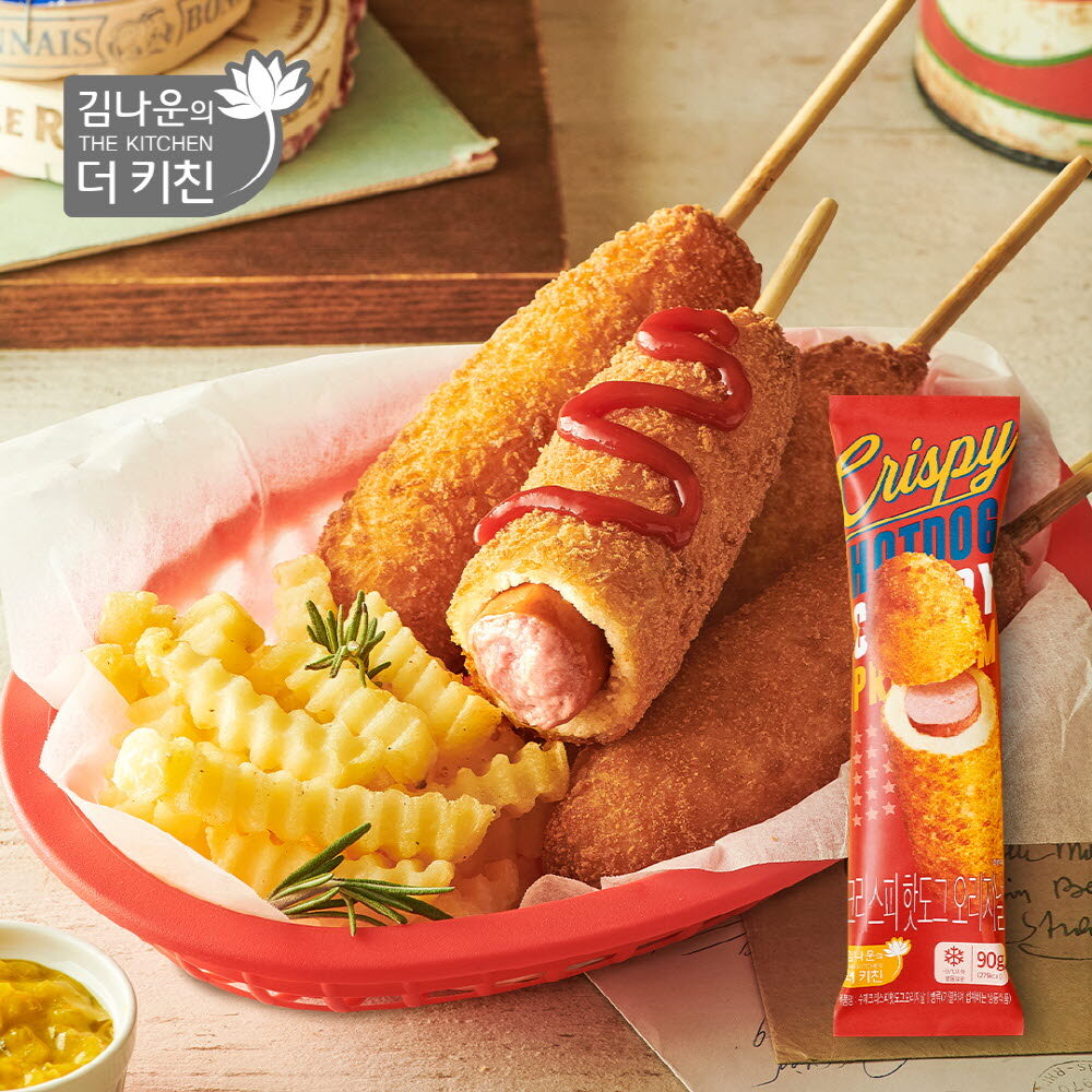 (m)프렙프렙 크리스피 핫도그 80g x 20팩 - 메인 이미지