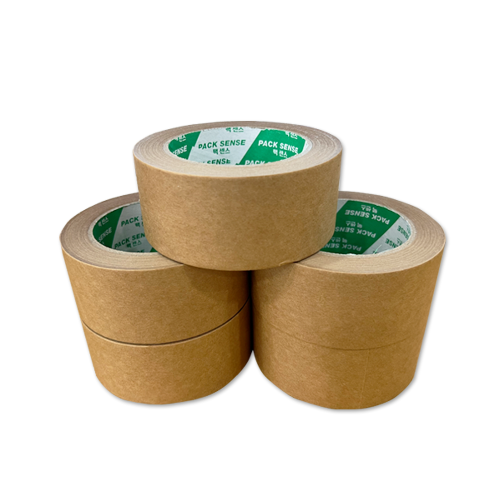 팩센스 무소음 크라프트 박스테이프 48mm x 20M 5개 저소음 포장용 택배 종이테이프 이미지 2