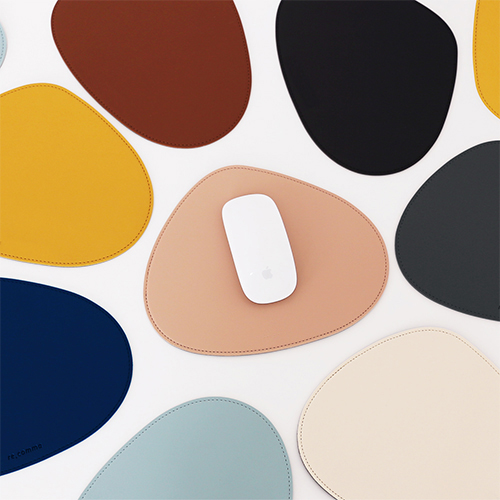 [각인가능]오브리즈 국내제작 조약돌 가죽 마우스패드