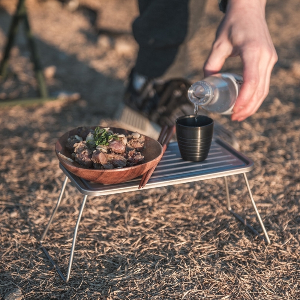 미니캠핑테이블 티타늄 경량 접이식 백패킹테이블