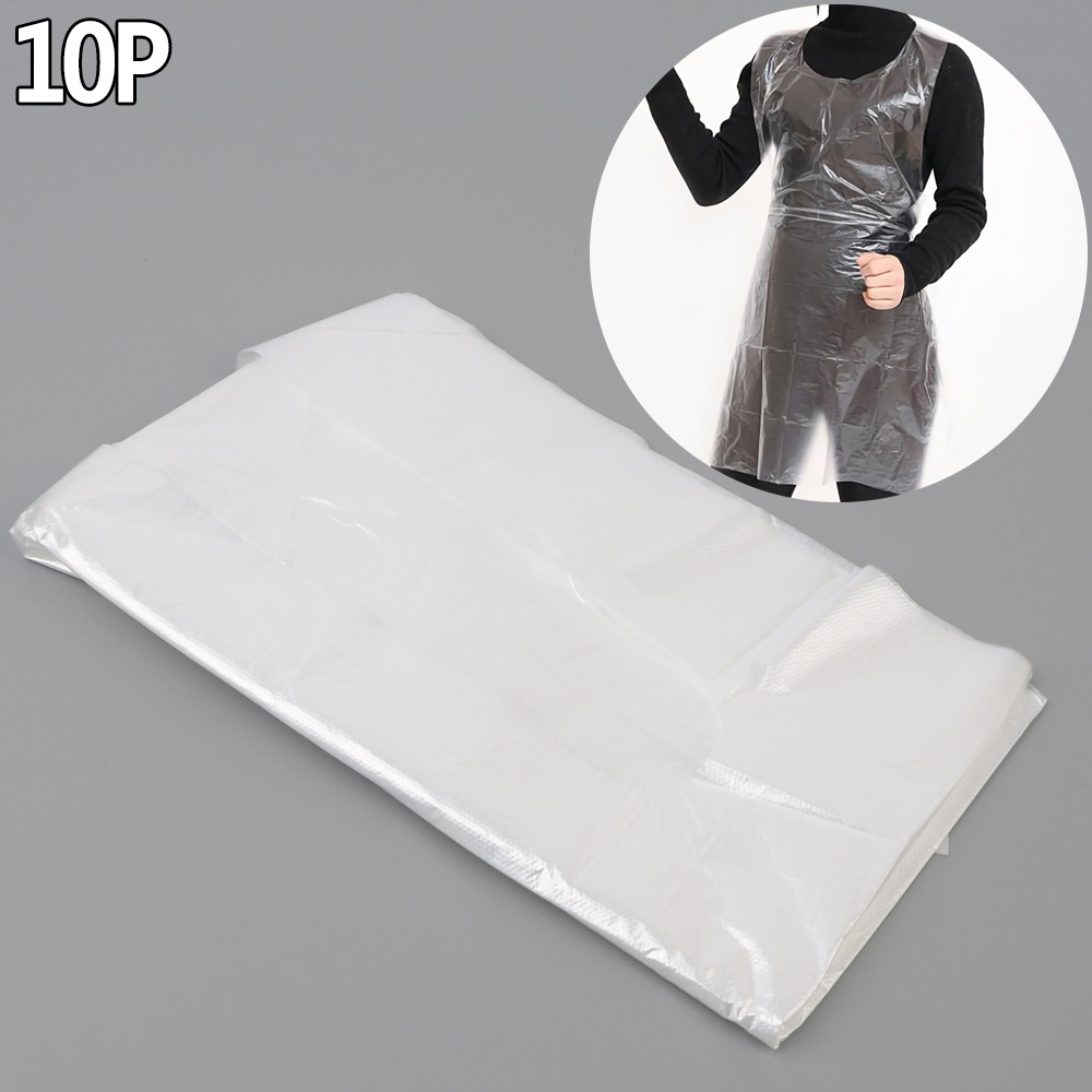 일회용 비닐 가운 위생 손님 방수 투명 손님용 앞치마