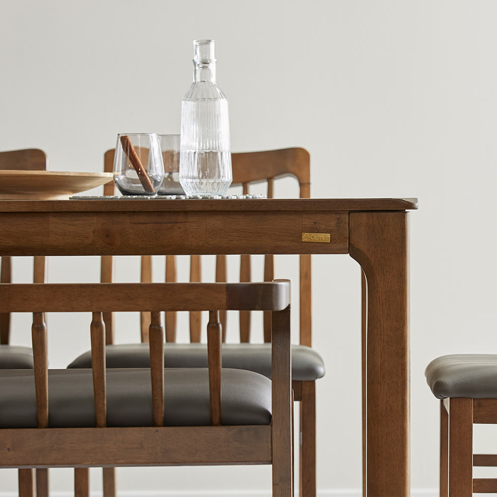 고무나무 원목 로렌 4인용 식탁세트