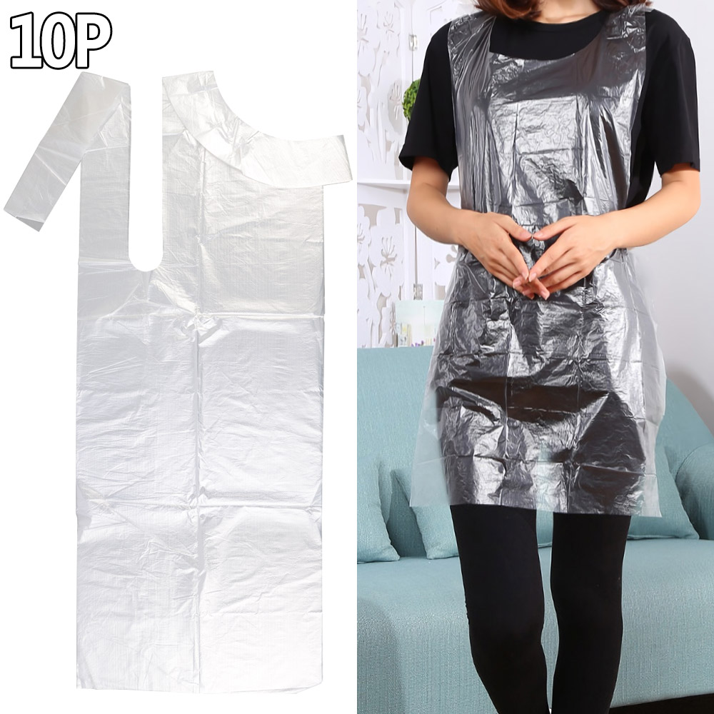 일회용 비닐 가운 위생 손님 방수 투명 손님용 앞치마