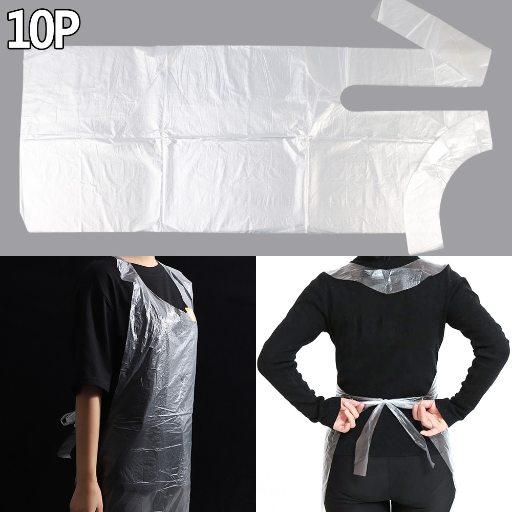 일회용 비닐 가운 위생 손님 방수 투명 손님용 앞치마