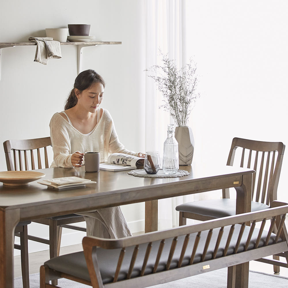로렌 원목 식탁 배송샷