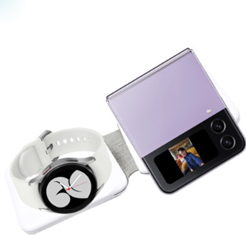 3in1 무선충전기 갤럭시워치5 Z플립4 버즈2 무선충전 삼성기기 화이트