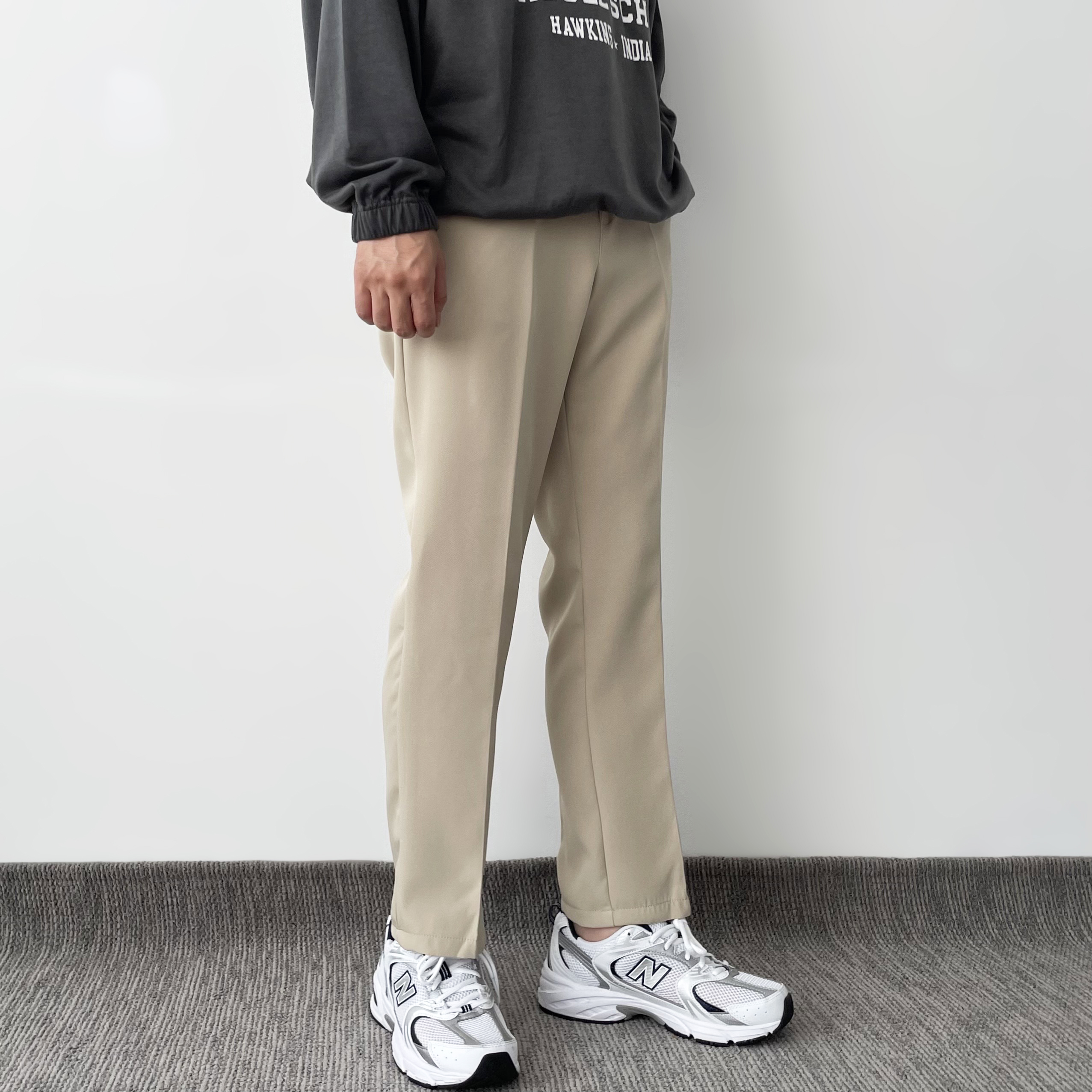 남자가을슬랙스 남자밴딩팬츠 남자편한바지 베이지 - 상세 이미지 2